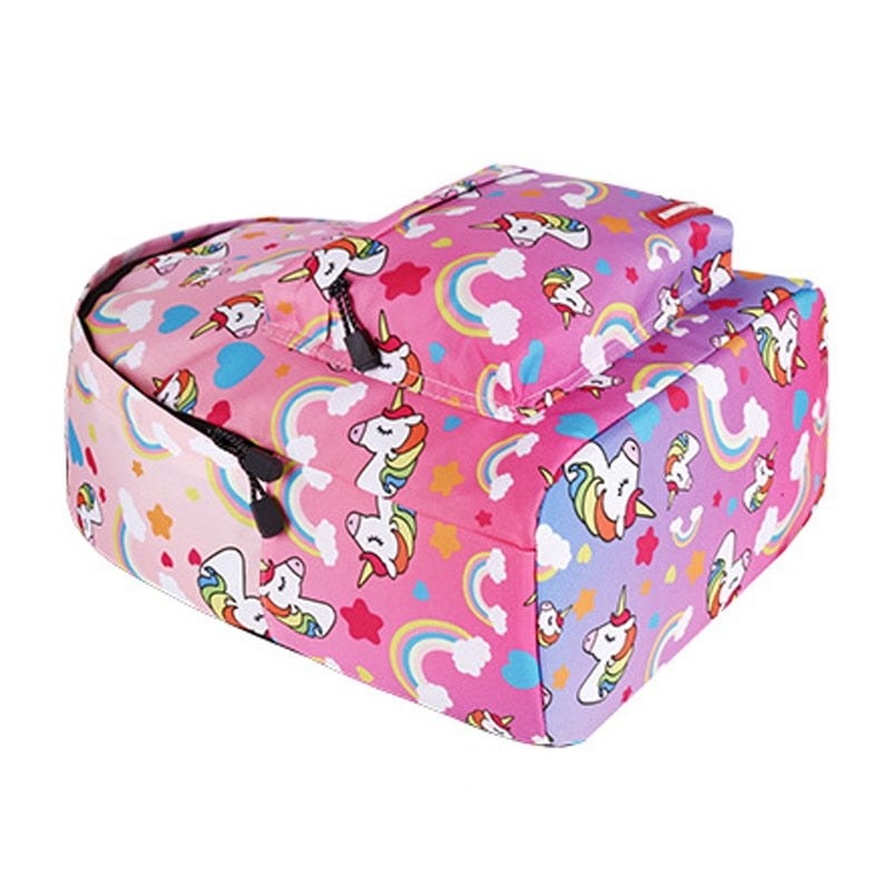 Floral Design Children's Portfolio Unicorn School Backpack