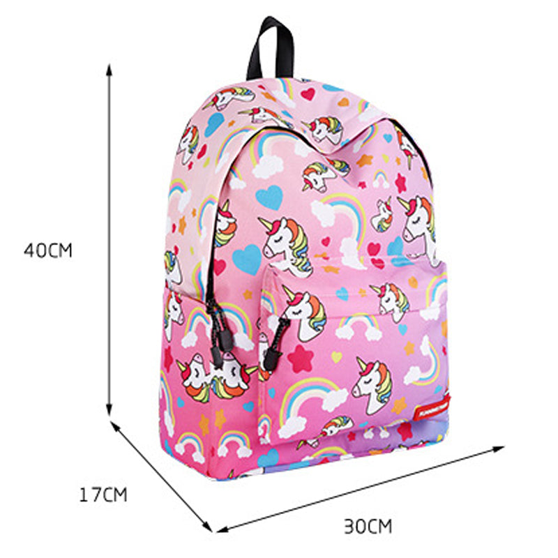 Floral Design Children's Portfolio Unicorn School Backpack