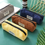 Simple Fabric Large Capacity Creative Open Zipper Pencil Box School Stationery