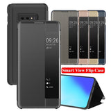 Smart View Window Flip Leather Cover Case For Samsung Galaxy S10 S9 S8 J4 J6 Plus s7 edge Note 8 Note9 A6 A7 A9 2018 Case Fundas