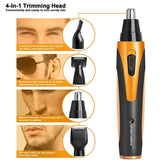 Sportsman 4 in 1 Men Nose Hair Trimmer Rechargeable Beard Trimmer Sideburn Eyebrow Trimmer for Facial Stubble Men's Grooming Kit