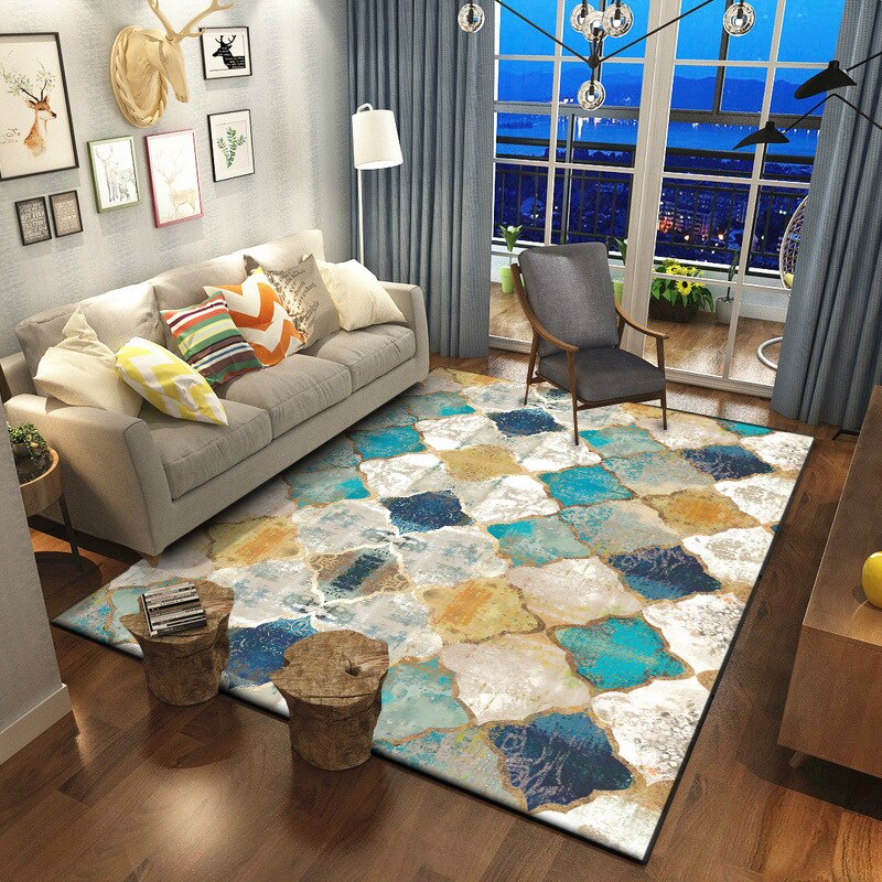 Moroccan National Style Alfombra Bedroom Door Mat Living Room Carpet