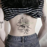 Waterproof Temporary Tattoo Sticker Bird Flower Rose fake tatto Cool flash tatoo tatouage temporaire body art for girl women men