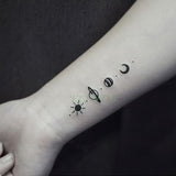 Waterproof Temporary Tattoo Sticker sun moon planet tatto flash tatoo fake tattoos for kids men women