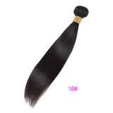 FASHION LADY Pre Colored One Piece Brazilian Straight Hair 100% Human Hair Weave #4 Medium Brown Human Hair Bundles Non Remy