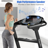 Foldable LED Touch Display Treadmill Running Machine With Heart Rate Monitoring Screen