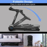 Foldable LED Touch Display Treadmill Running Machine With Heart Rate Monitoring Screen