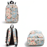 Teenager Girls and Boys Classic Floral Design  Printed Backpack For School & Travel