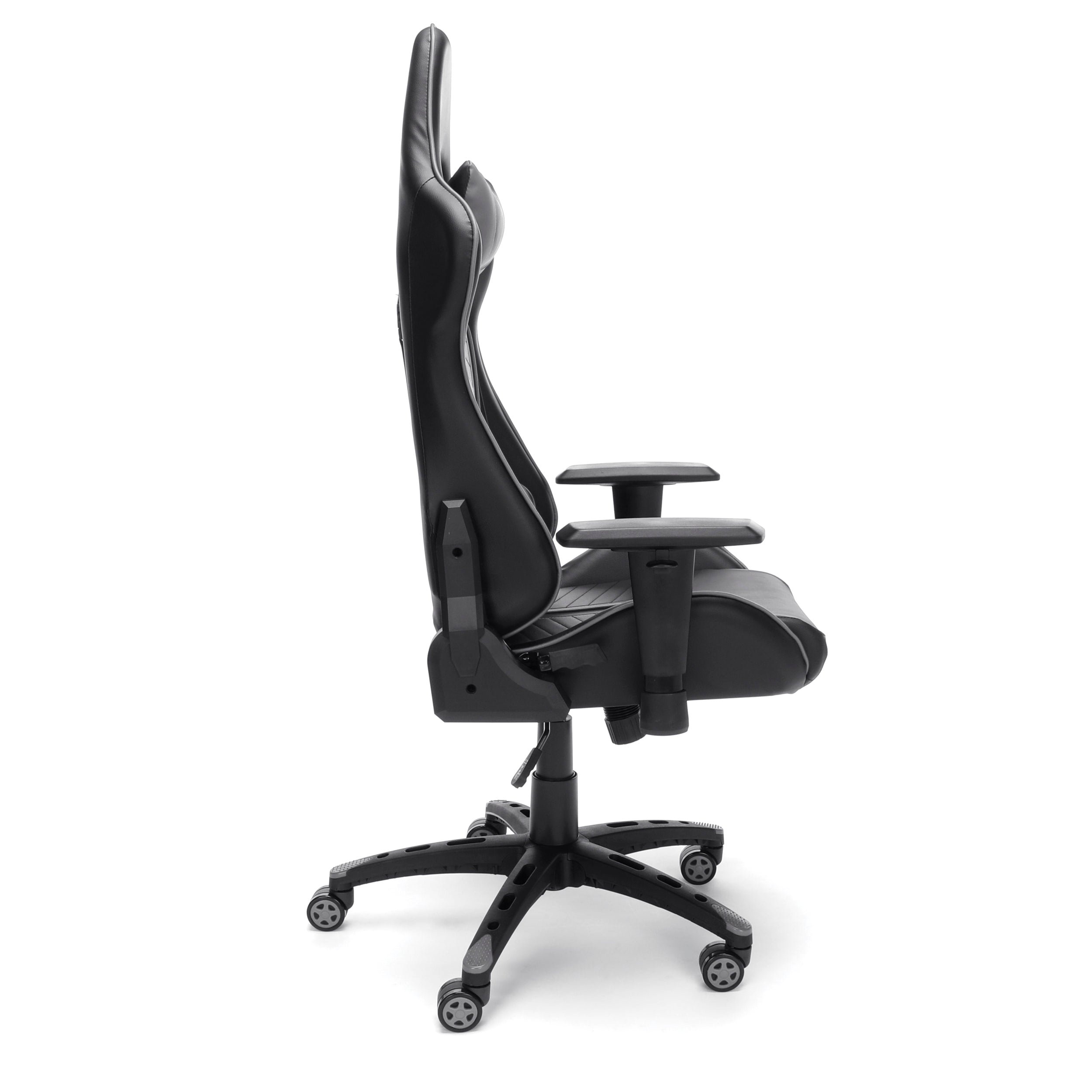 Height Adjustable Reclining Gaming Chair For Home Office Use Black and Gray