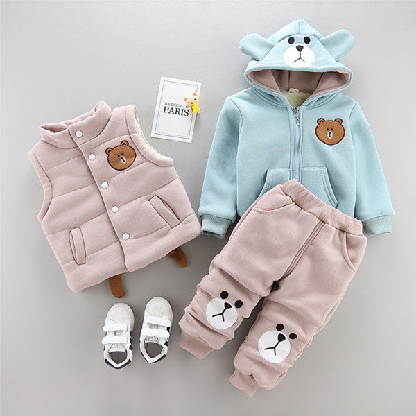 Three Piece Extra Warming Kids Clothing Set 0 - 4 Years Age Range