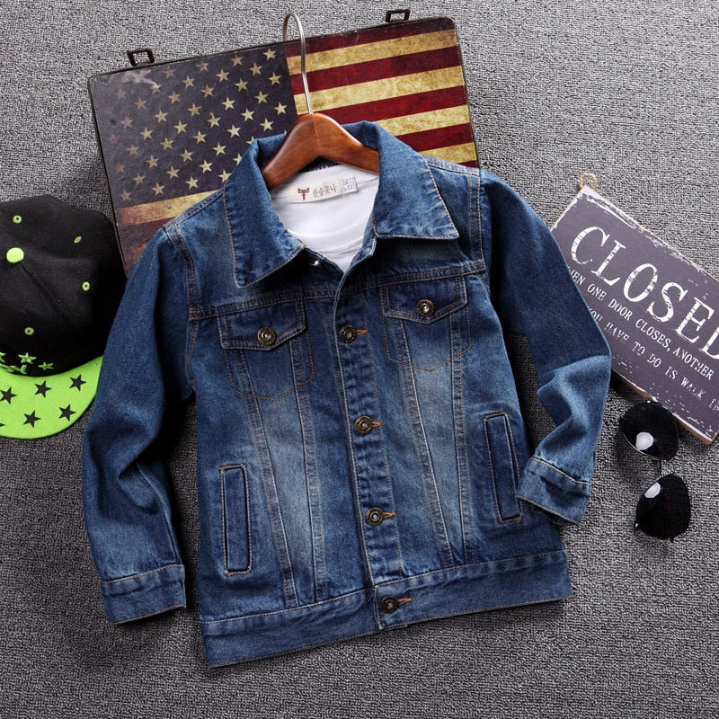 Denim Small Boys And Girls Long Sleeved Jacket