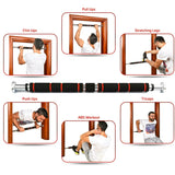 Strengthened Thickened Chin Pull Up Bar for Doorway with Comfort Grip Adjustable Exercise Equipment C44