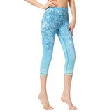 Colorful printed yoga Calf-Length Pants women