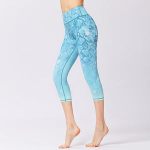 Colorful printed yoga Calf-Length Pants women