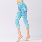 Colorful printed yoga Calf-Length Pants women