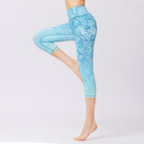 Colorful printed yoga Calf-Length Pants women