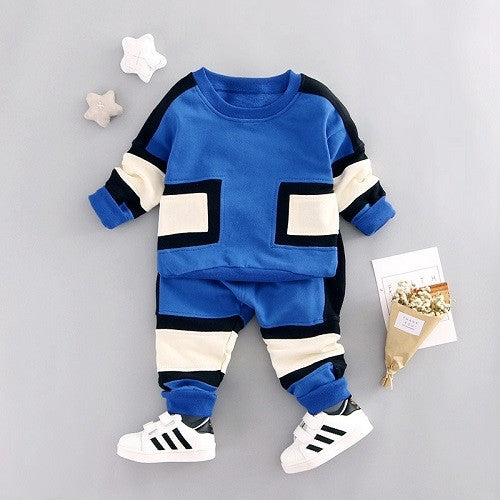 Spring Baby's Sets Cotton Bear Ear Sweatshirts + Casual Trousers Kids Boys 2Pcs Suits Infant Casual Tracksuits roupas de bebe