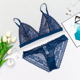 Ultra Thin Ladies Wire Free Lingerie and Bra Set