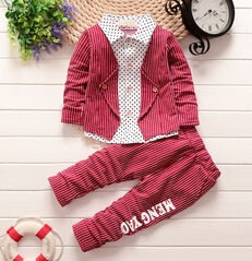 Kids Stripe Two Piece Clothing Set For Spring And Autumn