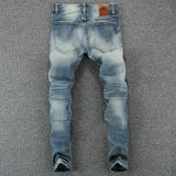 Mens Blue Light Vintage Denim Italian Men High Street Jean 2019