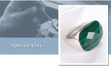 Solid Gemstone Natural Silver Finest Sterling Ring