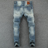 Mens Blue Light Vintage Denim Italian Men High Street Jean 2019