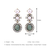 Crystal Imitation Geometric Pearls Vintage Earring