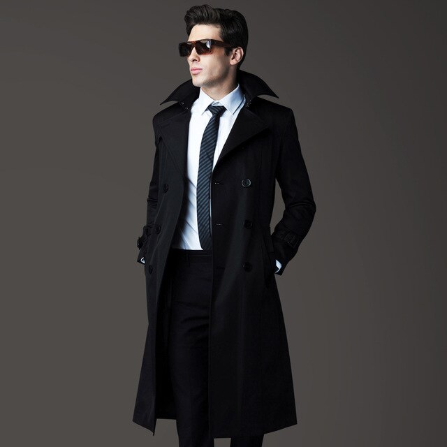 High Strand Collar Fine Quality Men Long Trench The Wind-killer