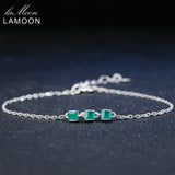 2MM 925 Sterling Silver Bracelet With Green Square Chalcedony