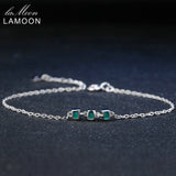 2MM 925 Sterling Silver Bracelet With Green Square Chalcedony