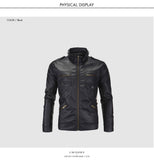 Vintage Mens PU Leather Jacket For Bikers