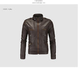 Vintage Mens PU Leather Jacket For Bikers