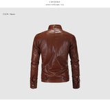 Vintage Mens PU Leather Jacket For Bikers