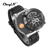 Mens USB Charging Windproof Electric Wristwatch