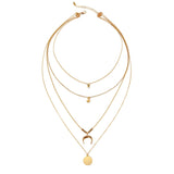 Multi Layer Choker Gold Bohemian Necklace For Ladies