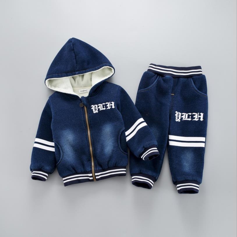 2 Year To 5 Year Boys Winter Warmer Full Body Denim Outfits Tracksuit