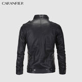 Vintage Mens PU Leather Jacket For Bikers