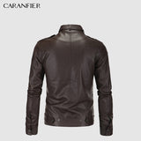 Vintage Mens PU Leather Jacket For Bikers