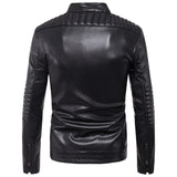 Multi Zipper Stand Collar Leather Jacket For Winter and Motorcycle