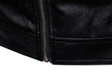 Mens Casual Stand Collar Autumn To Winter Leather Jacket