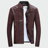 Autumn Winter Regular Bike Jackets with PU Lather