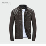 Autumn Winter Regular Bike Jackets with PU Lather