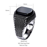 Extra Light Weight 925 Sterling Silver Vintage Mens Ring