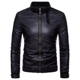 All Season Warmer Leather Stand Collar Casual Zipper Jackets