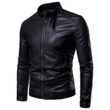 All Season Warmer Leather Stand Collar Casual Zipper Jackets