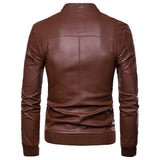 All Season Warmer Leather Stand Collar Casual Zipper Jackets