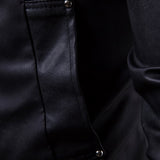 All Season Warmer Leather Stand Collar Casual Zipper Jackets