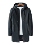 For Casual Wear To Winter Protection Men Windproof Long Trench Coat