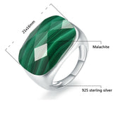 Solid Gemstone Natural Silver Finest Sterling Ring