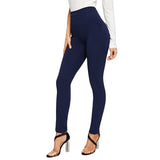 Ladies Summer & Spring Work Wearing Elegant Elastic Side Pocket Solid Skinny Pant